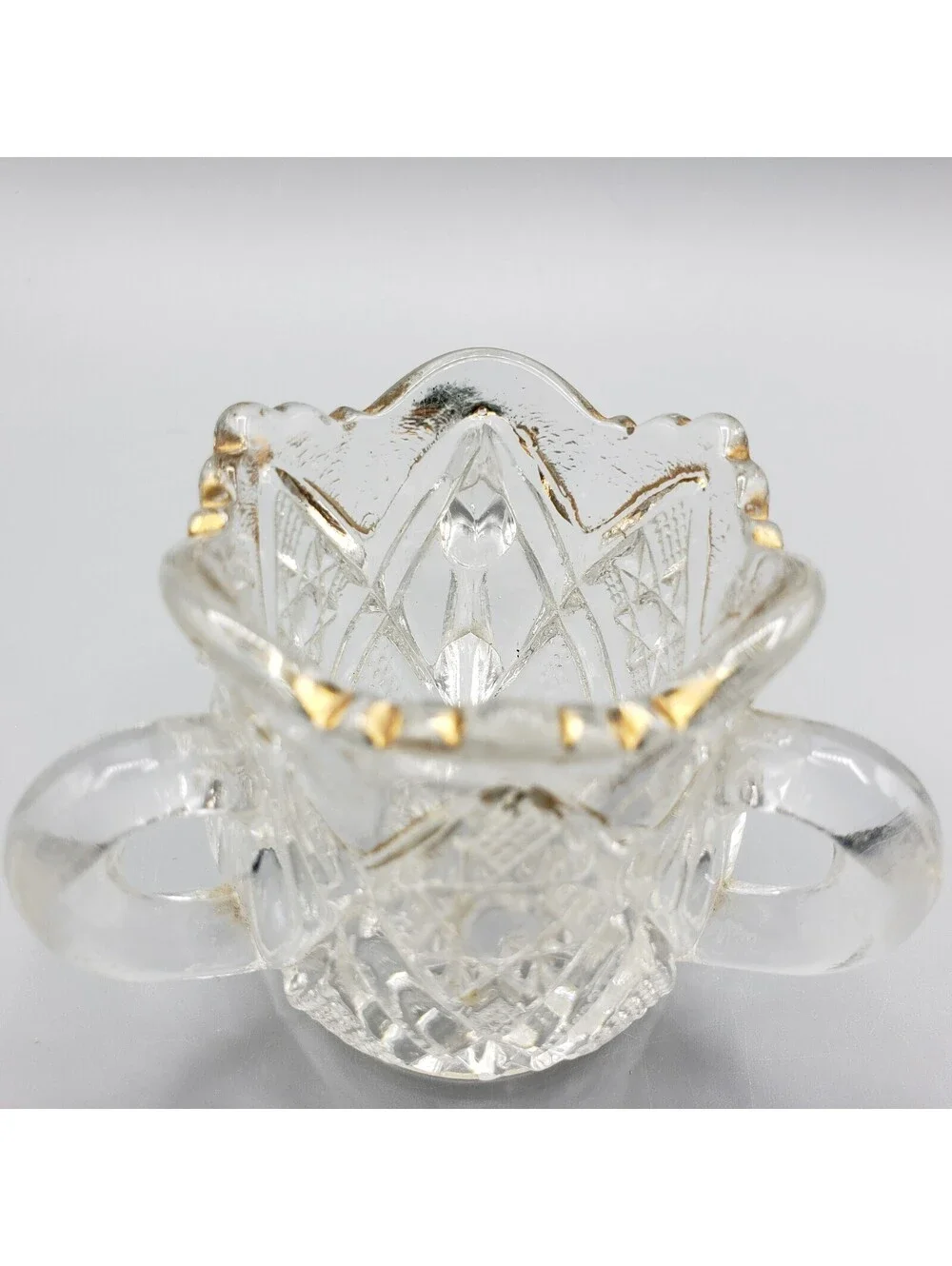 Antique US Glass EAPG Toothpick Holder Minnesota 3 Handle Circa 1898